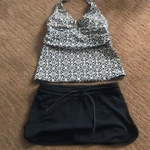 Lands End Tankini and swim skirt swim suit bikini